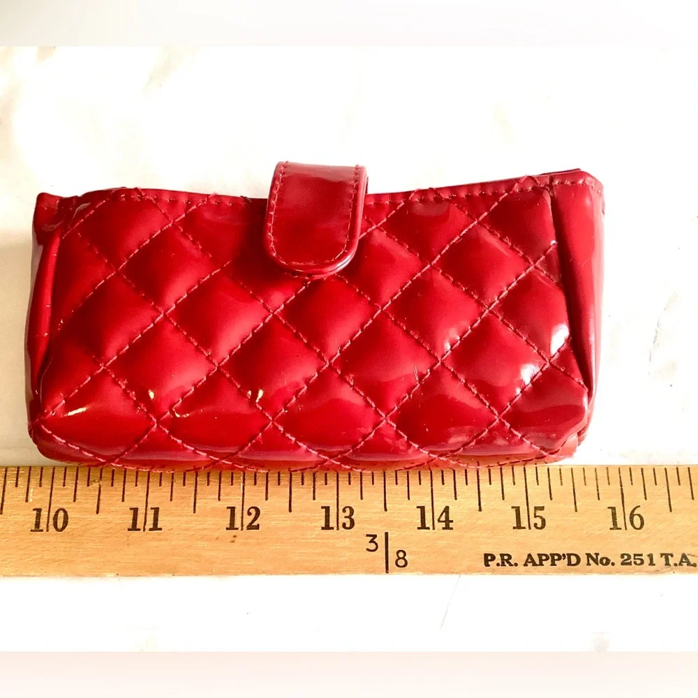New❣️ Red Gold Patent Leather Zipper Bag